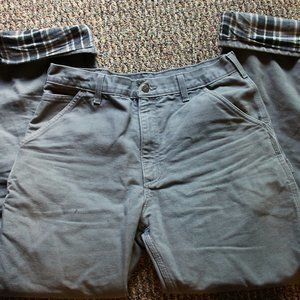 Flannel lined Carhartt's